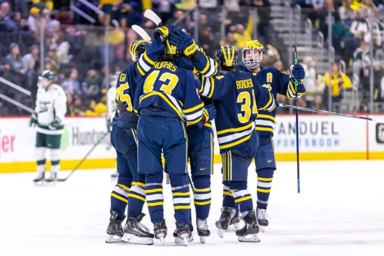 Duel in the D Michigan vs Michigan State Hockey, photographed by C2 Visual Media
